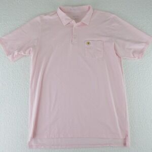 B. Draddy Golden Shamrock Golf Polo Shirt‎ Mens XL Pink Striped Pima Cotton